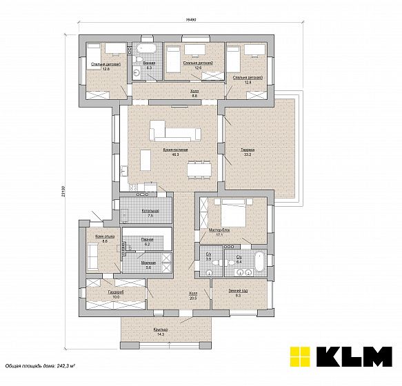 Проект дома КЛМ 117